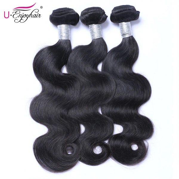 U Enjoy Hair Body Wave Natural Color 1 Bundles Deals 100% Unprocessed Virgin Human Hair Bundles (HB012)