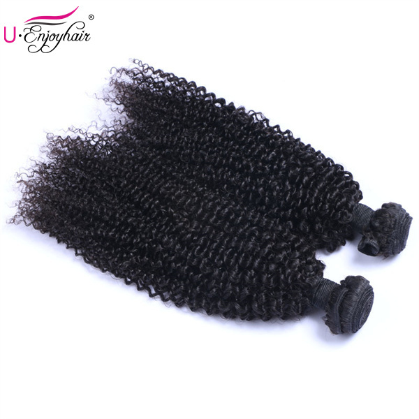 U Enjoy Hair Kinky Curly Natural Color 1 Bundles Deals 100% Unprocessed Virgin Human Hair Bundles (HB020)