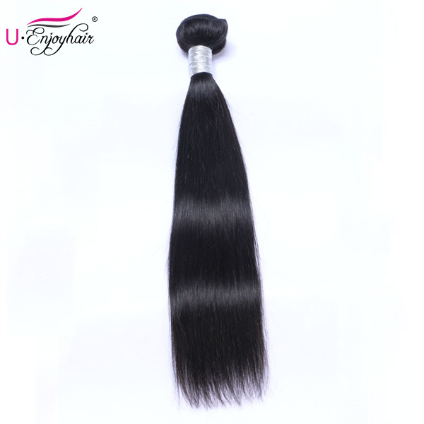 U Enjoy Hair Straight Natural Color 1 Bundles Deals 100% Unprocessed Virgin Human Hair Bundles (HB011)