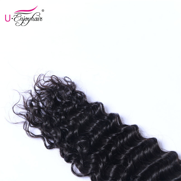 U Enjoy Hair Deep Wave Natural Color 1 Bundles Deals 100% Unprocessed Virgin Human Hair Bundles (HB013)