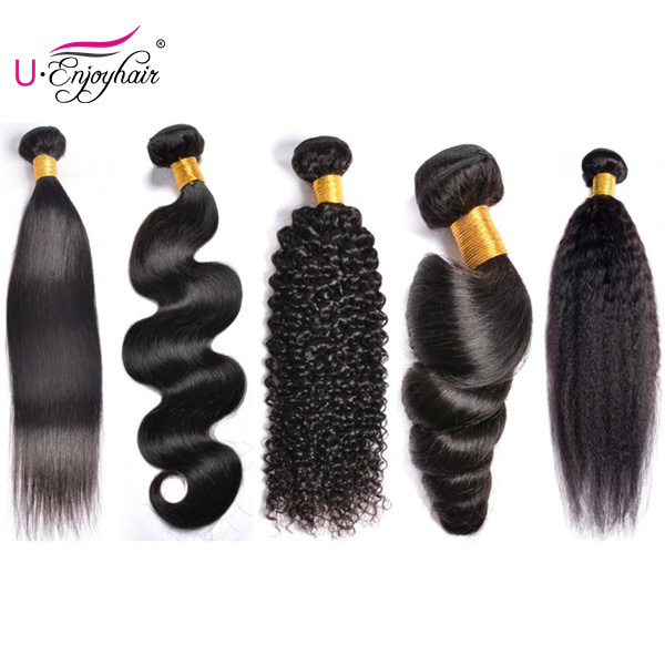 U Enjoy Hair Water Wave Natural Color 1 Bundles Deals 100% Unprocessed Virgin Human Hair Bundles (HB014)