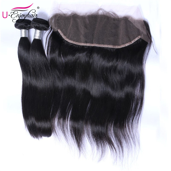 U Enjoy Hair Straight Natural Color 1 Bundles Deals 100% Unprocessed Virgin Human Hair Bundles (HB011)