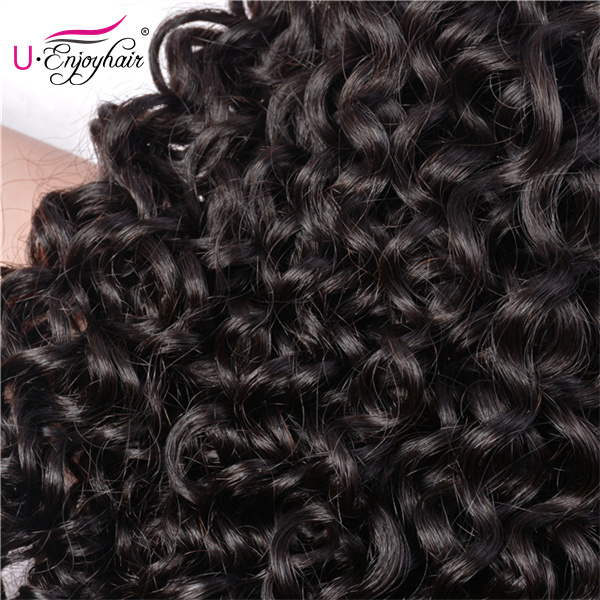 U Enjoy Hair Jerry Curl Natural Color 1 Bundles Deals 100% Unprocessed Virgin Human Hair Bundles (HB018)