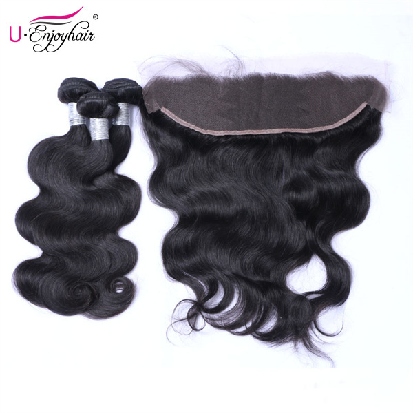 U Enjoy Hair Body Wave Natural Color 1 Bundles Deals 100% Unprocessed Virgin Human Hair Bundles (HB012)