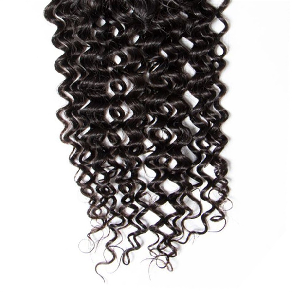 U Enjoy Hair Brazilian Virgin 100% Human Hair Curly Natural Color 4x4Inch Lace Closure With Baby Hair(LC004)