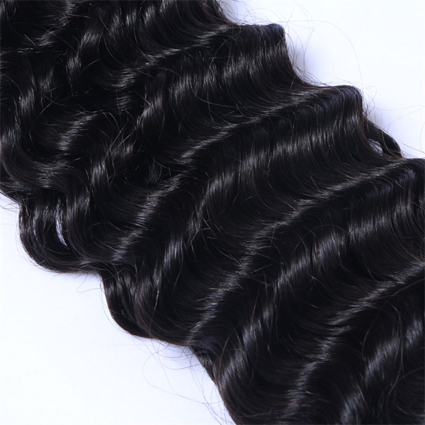 U Enjoy Hair Virgin 100% Human Hair Natural Color Deep Wave 3 Hair Bundles With 4x4Inch Lace Closure(BLC003)