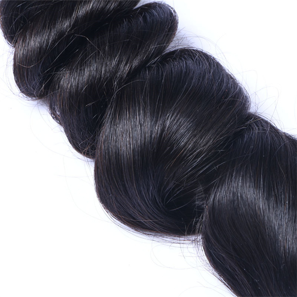 U Enjoy Hair Virgin 100% Human Hair Natural Color Loose Wave 3 Hair Bundles With 4x4Inch Lace Closure(BLC004)