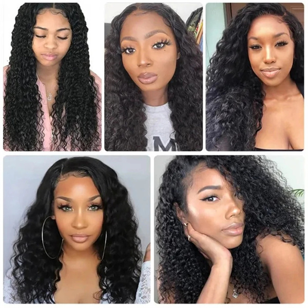 U Enjoy Hair Virgin 100% Human Hair Natural Color Deep Wave 3 Hair Bundles With 13x4Inch Lace Frontal (BLF003)