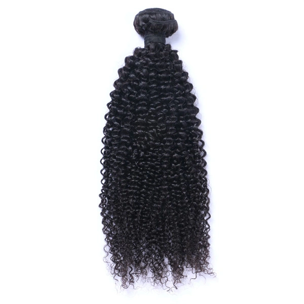 U Enjoy Hair Virgin 100% Human Hair Natural Color Kinky Curly 3 Hair Bundles With 13x4Inch Lace Frontal (BLF006)