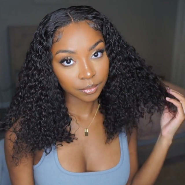 U Enjoy Hair Water Wave Natural Color HD Invisible Lace 5X5 Lace Closure Wig (5LC01)