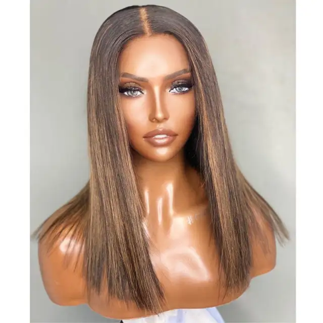 U Enjoy Hair Highlight Color Straight Transparent  Lace 5X5 Lace Closure Wig (5LC16)