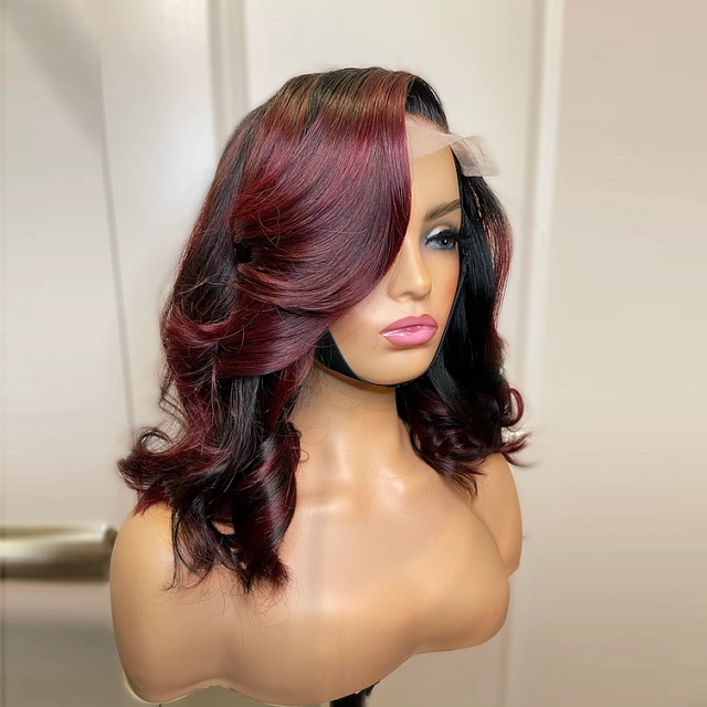 U Enjoy Hair Body Wave Highlight Color Transparent  Lace 5X5 Lace Closure Wig (5LC10)