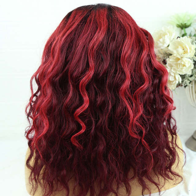 U Enjoy Hair Custom Colored Loose Wave  Transparent  Lace 5X5 Lace Closure Wig (5LC12)
