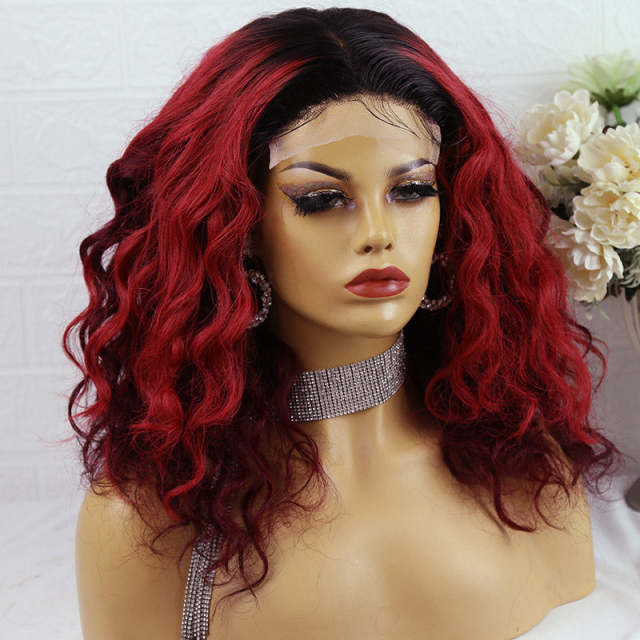 U Enjoy Hair Custom Colored Loose Wave  Transparent  Lace 5X5 Lace Closure Wig (5LC12)