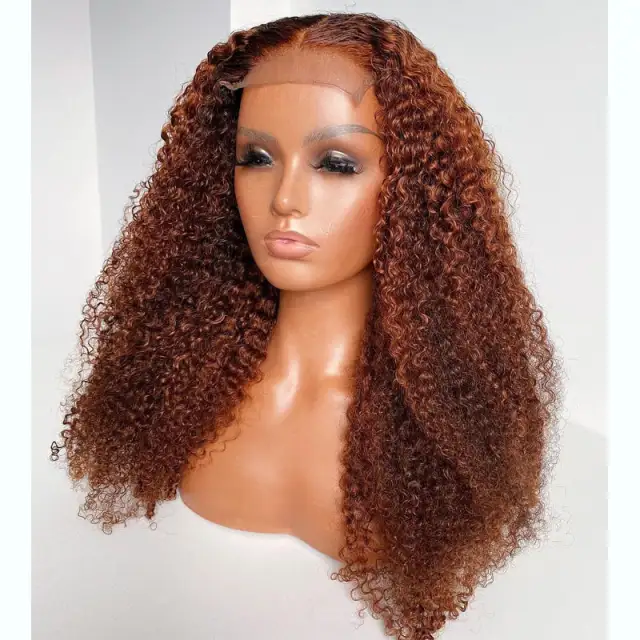 U Enjoy Hair Kinky Curly Color Wigs Transparent  Lace 5X5 Lace Closure Wig (5LC13)