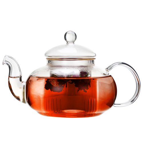 Removable Infuser 20.3oz နှင့် Clear Glass Teapot