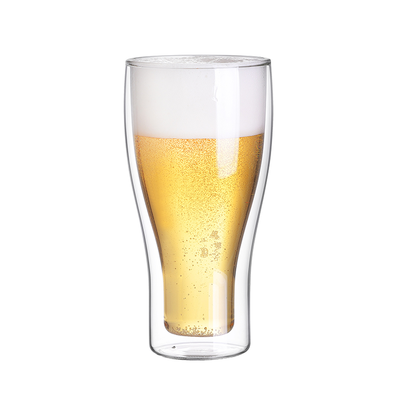 Vaso de cerveza al revés con aislamiento de doble pared, 17 oz, juego de 2