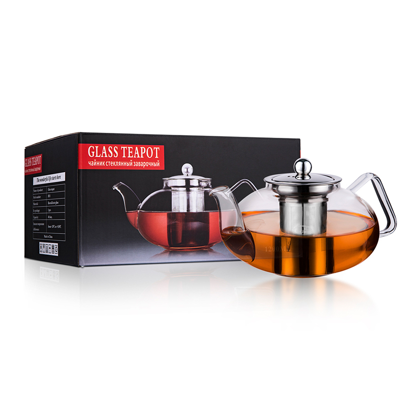 Glass Teapot with Removable Stainless Steel Infuser 40.6oz