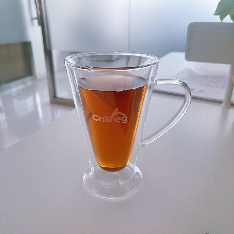 CnSneg Double Wall Borosilicate Glass Espresso Coffee Mug For Cappuccino