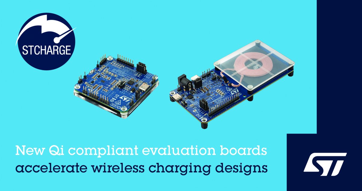ST's transmitter and receiver evaluation boards speed up Qi wireless charger development
