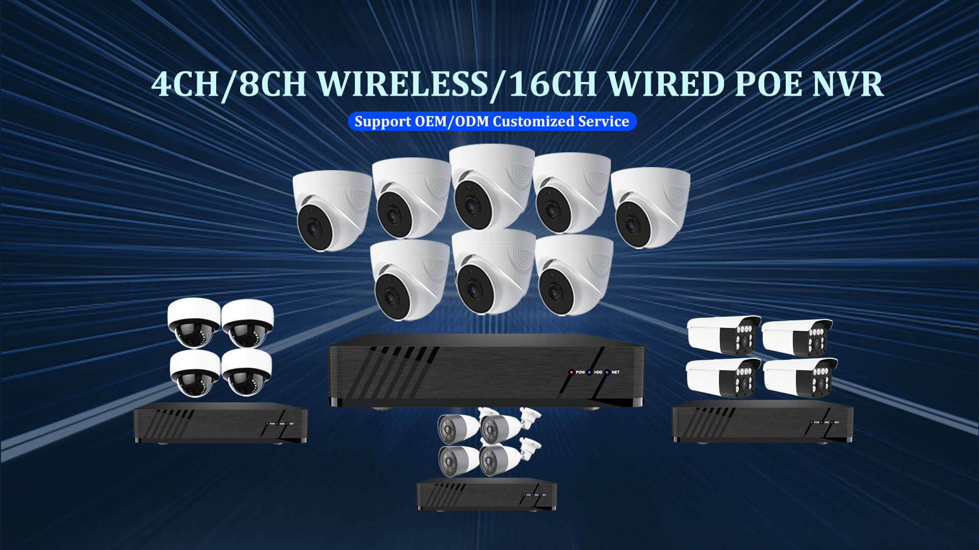 Tuya 2MP 8CH Wired PoE Network Video Recorder Kits