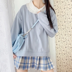 圆领卫衣2643 纯色圆领