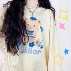 圆领卫衣海军小熊