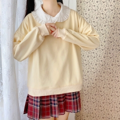 圆领卫衣2643 纯色圆领