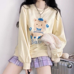 圆领卫衣海军小熊