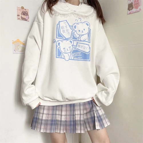 圆领卫衣2637 小熊饿了