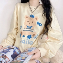 圆领卫衣海军小熊