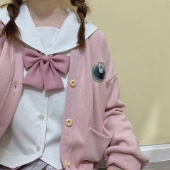 打扣开衫2929 帽子兔