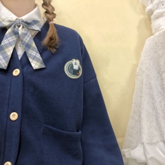 打扣开衫2929 帽子兔