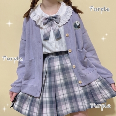 打扣开衫2929 帽子兔