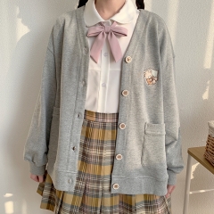 打扣开衫2931 樱桃字母