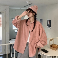 灯芯绒衬衫2917 笑脸