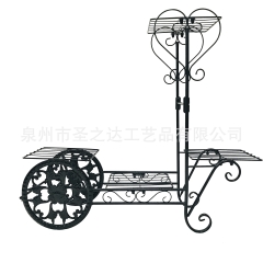 室内装饰花盆架欧式铁艺推车花架落地多层绿萝多肉阳台角落花架子