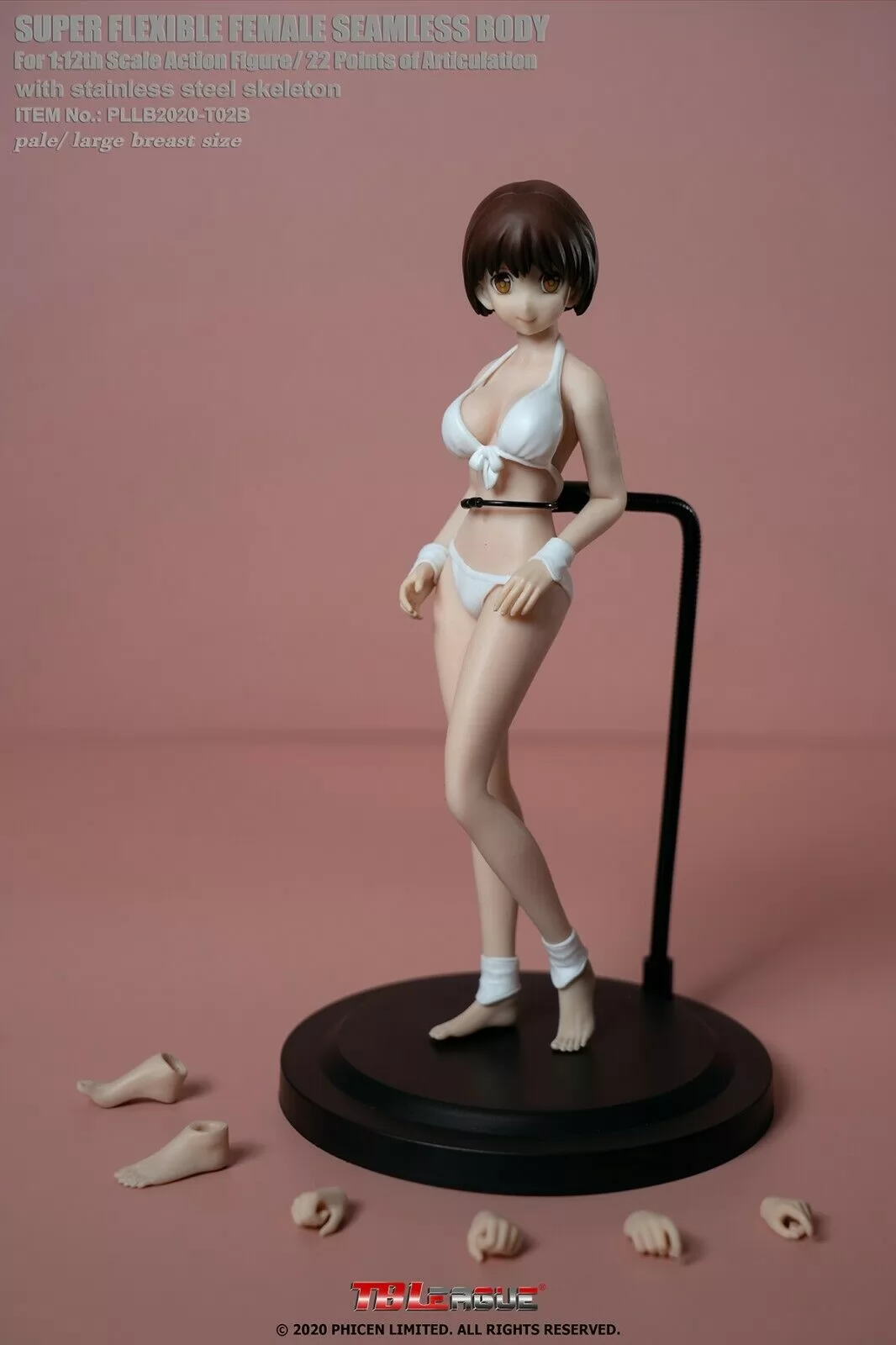 TBLeague T02B Female Seamless Large Breast Pale Body with Anime Head 1/12  FIGURE,TBLeague TOYS