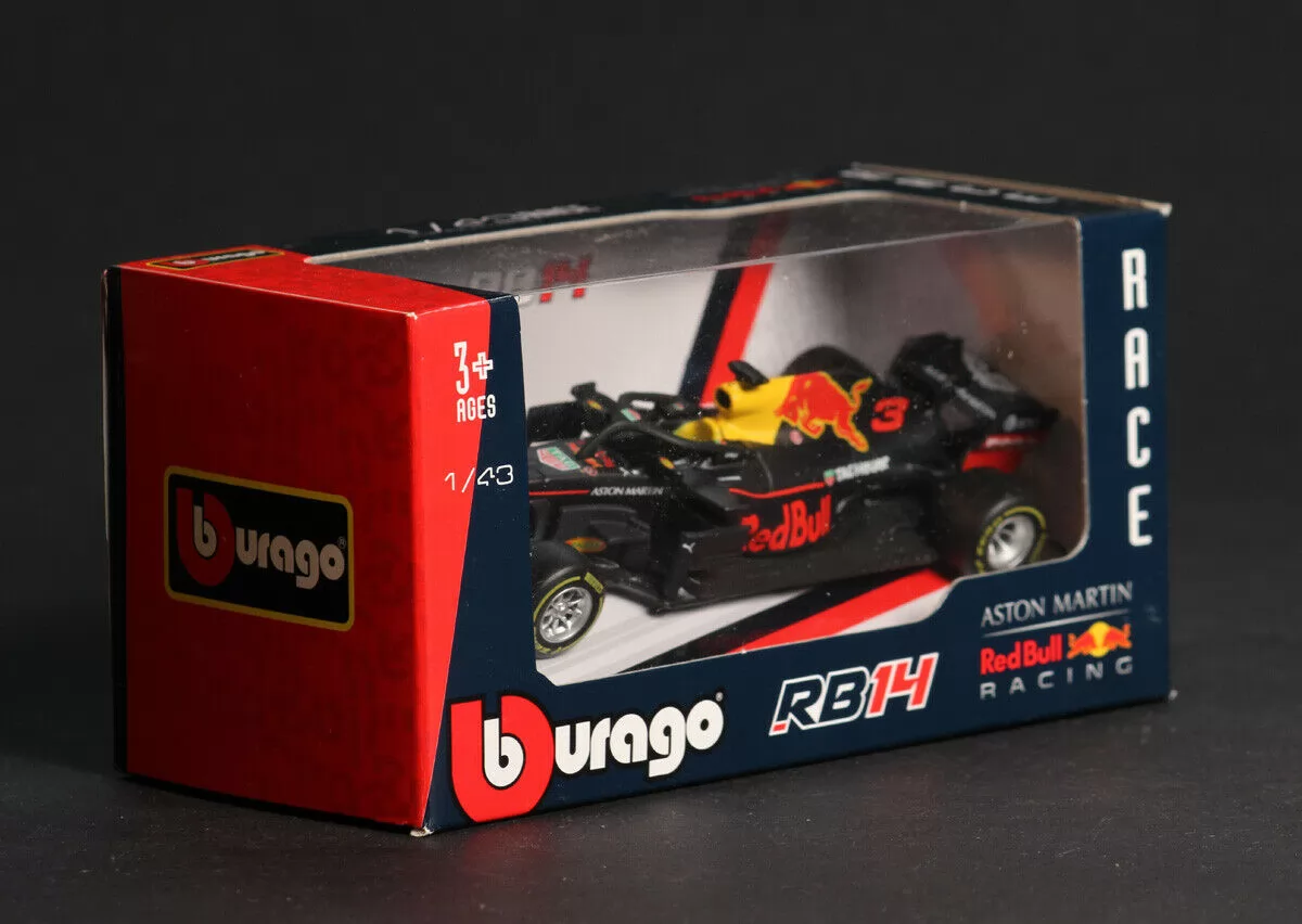 Bburago F1 Race Red-Bull RB14 #3 Daniel Ricciardo 1/43 Diecast Model