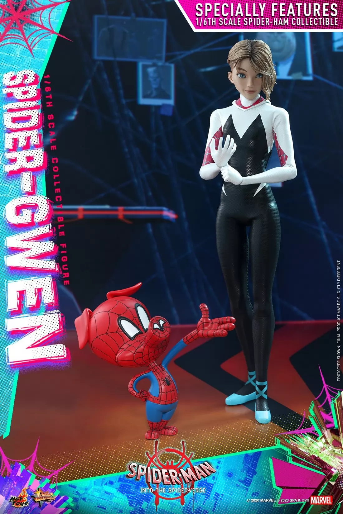 HOT TOYS MMS576 Spider-Man Into the Spider-Verse Spider-Gwen 1/6 Action  Figure