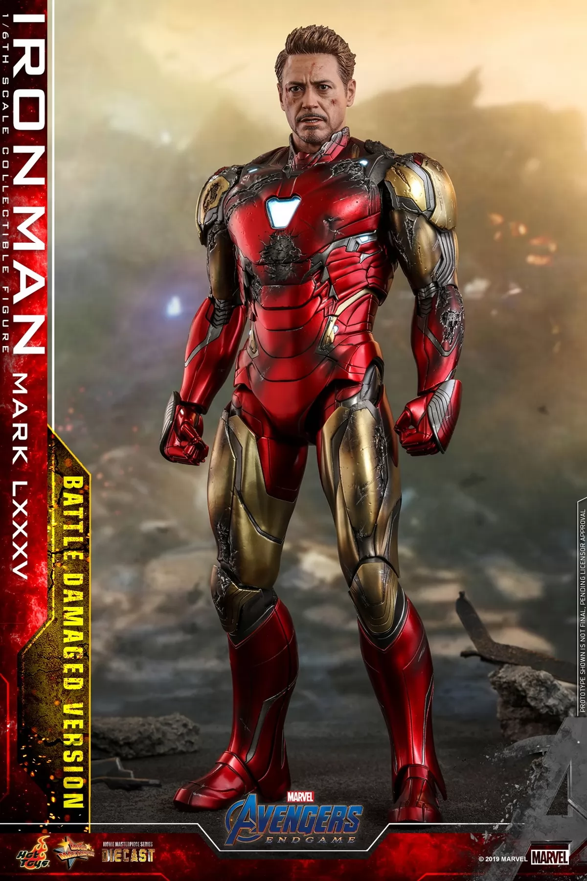 HOT TOYS MMS543D33 Avengers Endgame Iron Man Mark 85 LXXXV Battle Damaged Verion 1/6 Action Figure