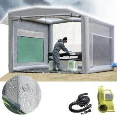 New Version Sewinfla Airtight Waterproof Paint Booth 13x11.5x10ft with a 750W Blower for Ventilation Durable Portable Paint Booth Perfect Solution for Overspray Problem