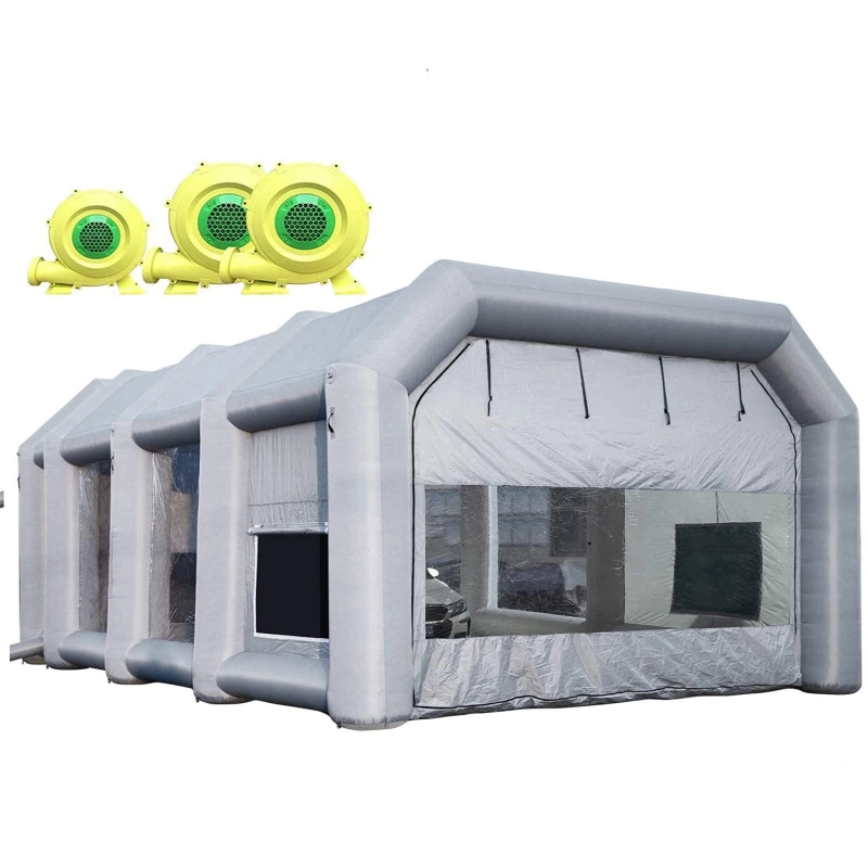 Sewinfla professional oversized inflatable spray booth for truck boat customized paint booth environmentally friendly air filtration system portable spray booth more durable inflatable spray booth and powerful blower