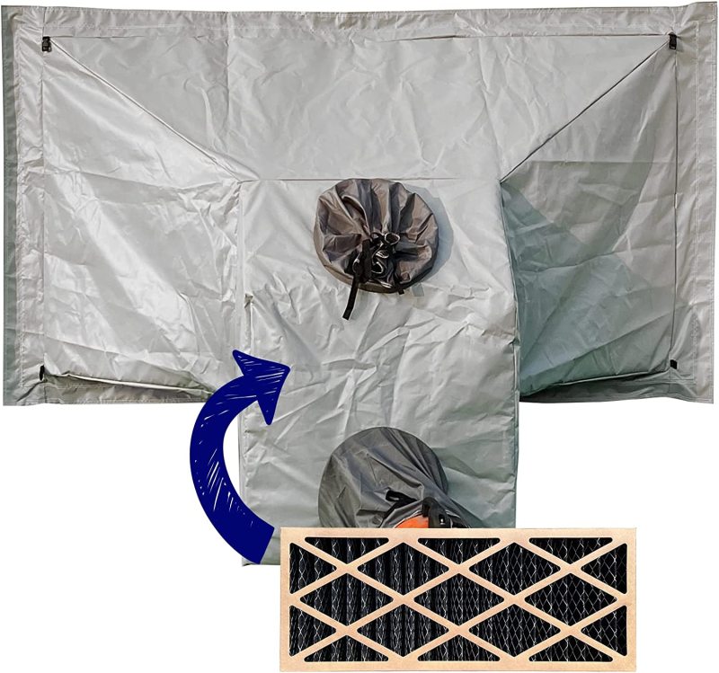Sewinfla Waterproof Airtight PVC Net Cloth Booth Oversized Exhaust Ventilation Device for Indoor - Only Applicable to Sewinfla Airtight Inflatable Paint Booth