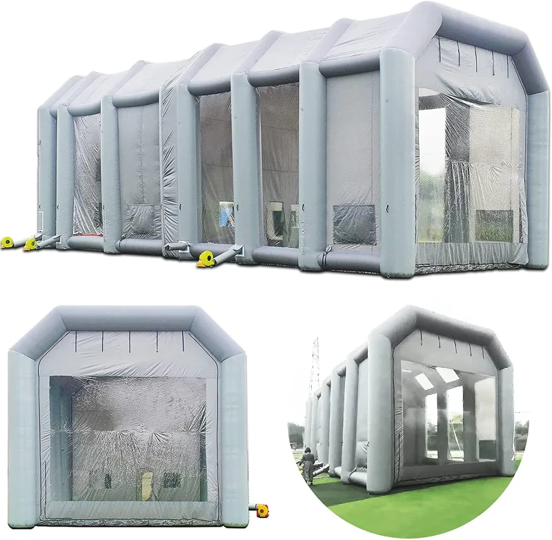 Sewinfla professional oversized inflatable spray booth for truck boat customized paint booth environmentally friendly air filtration system portable spray booth more durable inflatable spray booth and powerful blower