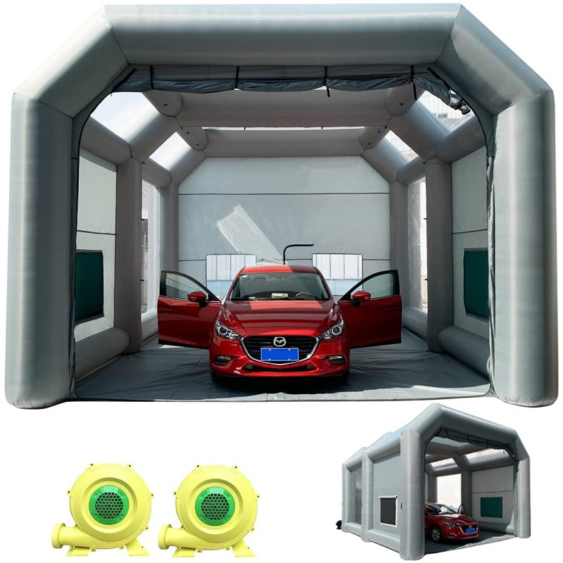 Sewinfla professional medium-sized inflatable spray paint room Mini car, ordinary car environmental protection air filtration system portable spray paint room more durable inflatable spray paint room with strong blower