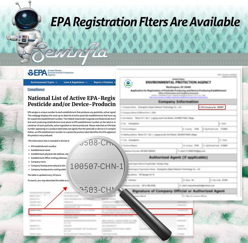 Sewinfla Upgraded Replacement Filter 2 Pieces - EPA-Registered Paint Booth Filters for Filtering Spray - This Filter Only Applies to Sewinfla Paint Booth, Does not Apply to Any Other Brand Booth