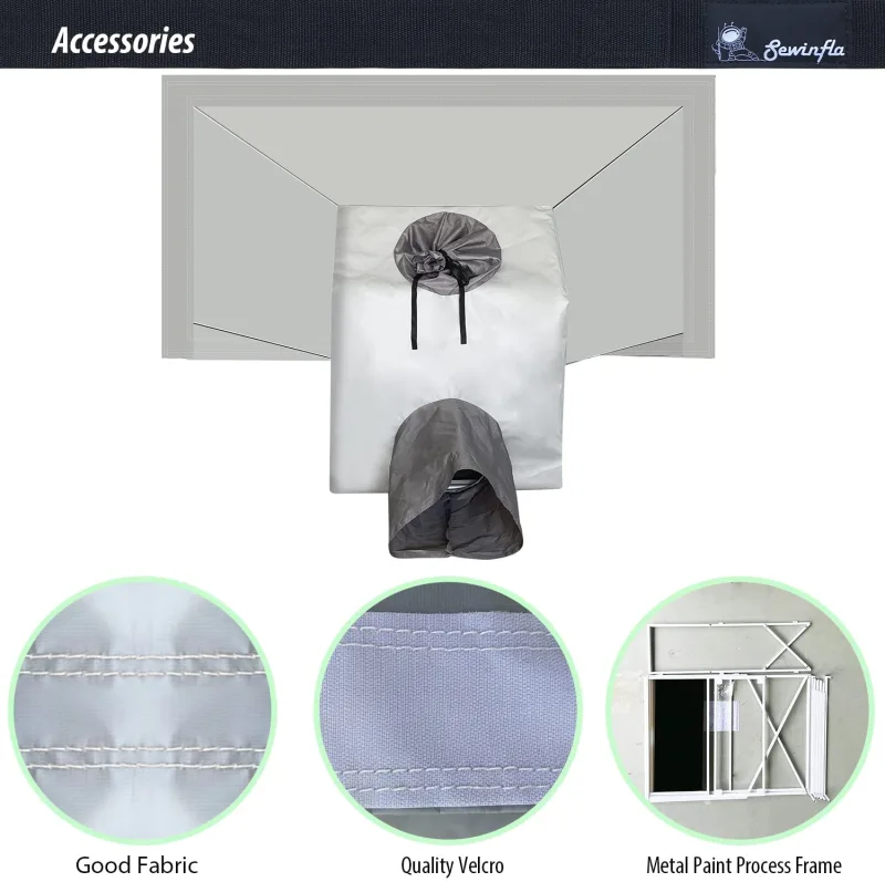 Sewinfla Waterproof Airtight PVC Net Cloth Booth Oversized Exhaust Ventilation Device for Indoor - Only Applicable to Sewinfla Airtight Inflatable Paint Booth