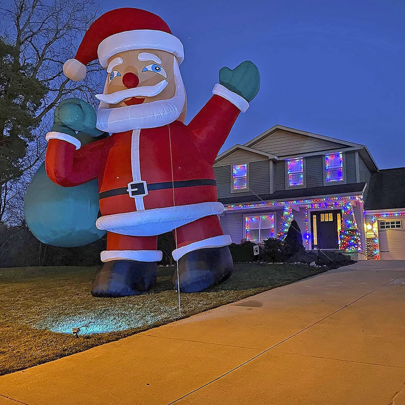 Giant 40Ft Premium Inflatable Santa Claus with Blower for Christmas Yard Decoration Outdoor Yard Lawn Xmas Party Blow Up Decoration with No Light