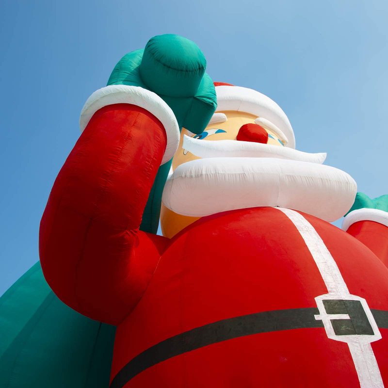 Giant 40Ft Premium Inflatable Santa Claus with Blower for Christmas Yard Decoration Outdoor Yard Lawn Xmas Party Blow Up Decoration with No Light